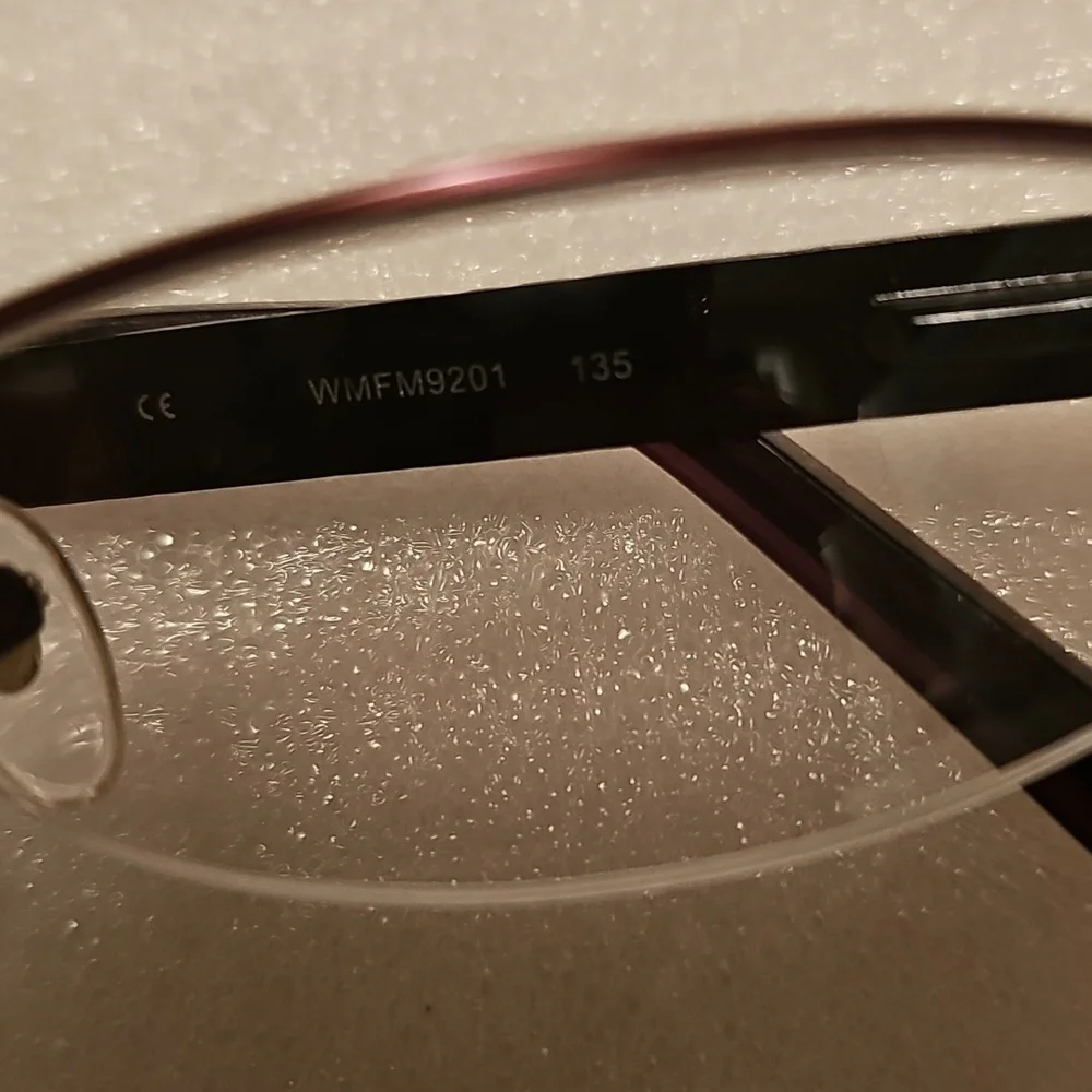 Sleek Dark Metal Rectangular Glasses demo frames only half rim